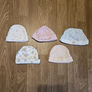 Assorted Baby Hat Set - Pink, Blue, Cream